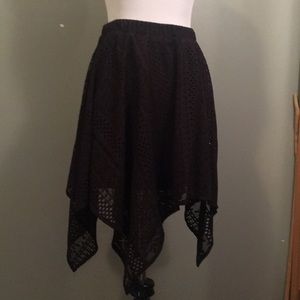 Black lace skirt